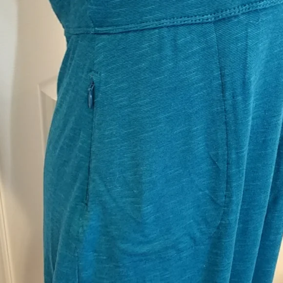 Toad&Co Blue A-line Midi Dress with Flutter Sleeves - Picture 4 of 11